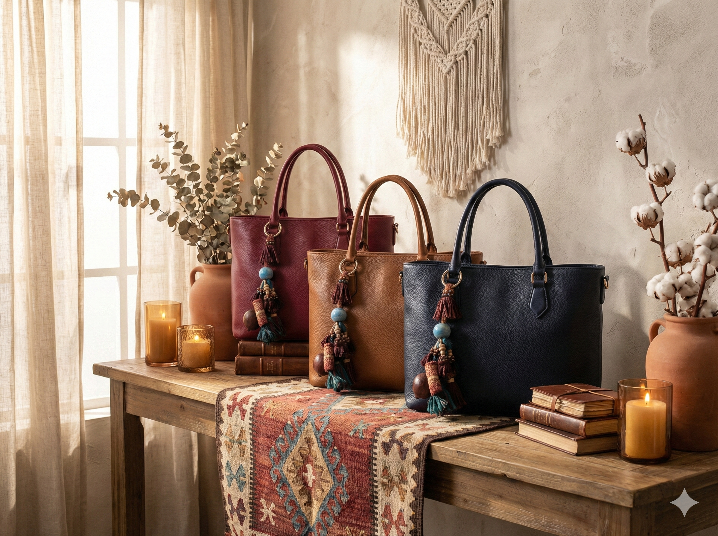 Handcrafted leather bags